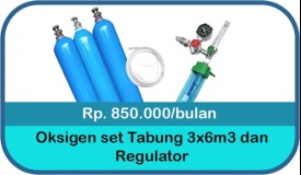 Sewa Tabung Oksigen set 6m3 dan Regulator